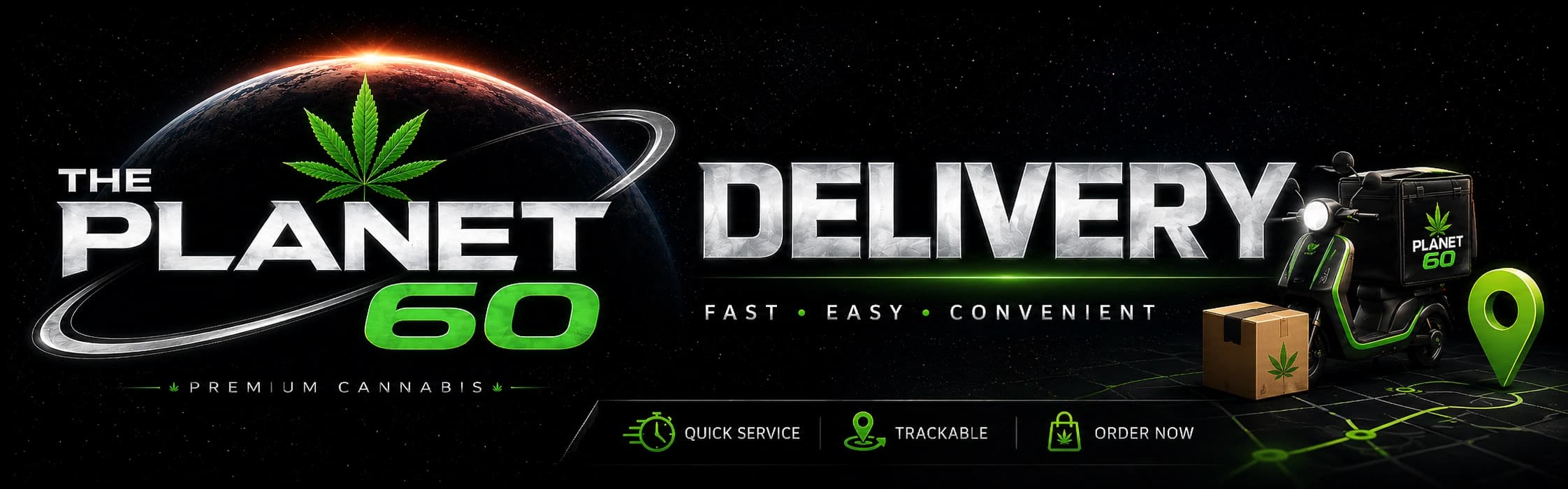 The Planet 60 delivery menu
